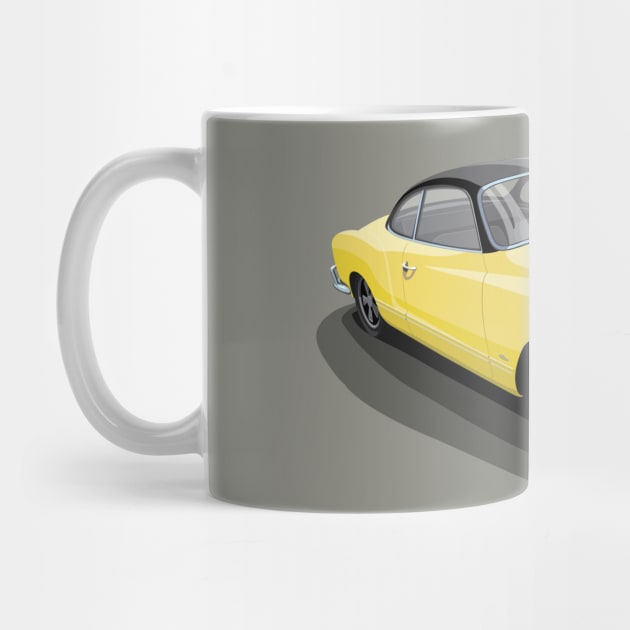 karmann ghia in yellow by candcretro